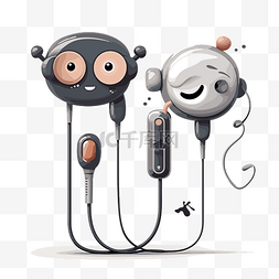 耳机零件图片_耳塞剪贴画耳机与机器人角色为您
