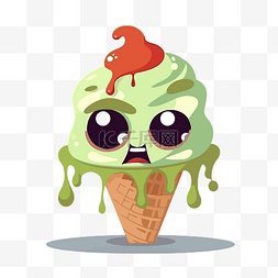 快餐剪贴画图片_冰淇淋剪贴画僵尸怪物冰淇淋设计