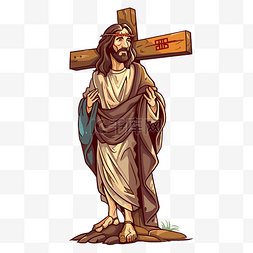 十字架上的耶穌 向量