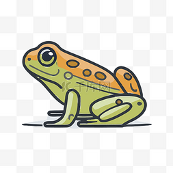 简单的青蛙图片_卡通版的青蛙 向量
