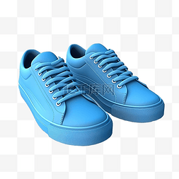 3d 蓝色运动鞋鞋隔离概念 3d 渲染