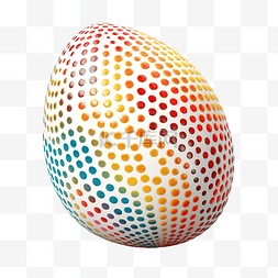 3d 插图点缀彩色蛋