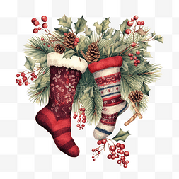 礼品带图片_带着袜子的圣诞快乐问候
