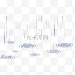下雨效果蓝色图片_水花下雨雨水下雨横图