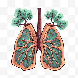 卡特人物图片_肺部卡通人物器官