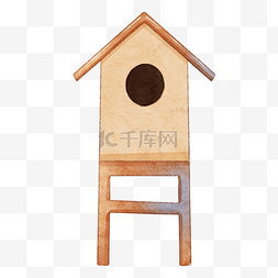 饰品小图片_木盒鸟窝小房子