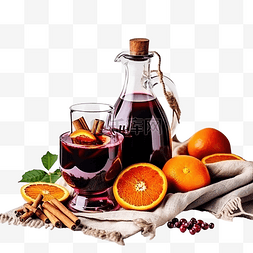 高清橙子图片_庆祝万圣节的肉桂和橙子热酒