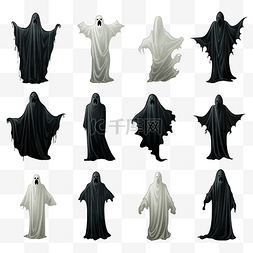 万圣节期间，鬼魂的影子系列装饰