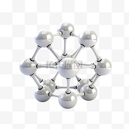球原子图片_分子和巴基球结构生物技术概念