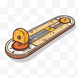 滑板插图的木板 向量