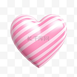 卡片条纹背景图片_粉红色条纹的心