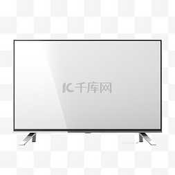 网络电视图片_逼真的液晶屏 LED 电视白色显示样