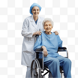 医疗房图片_护士与养老金领取者
