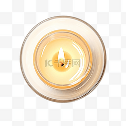 玻璃烛台中的蜡烛隔离 png 文件顶