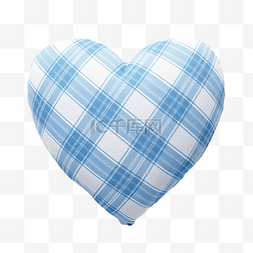 心形折纸图片_格子蓝色心形