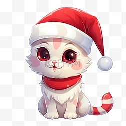 动物爪子卡通图片_猫 小猫 圣诞节 圣诞老人 滑板人