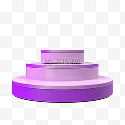 介绍产品图片_3D多彩紫色产品展示台