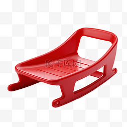 红色塑料雪橇