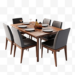 椅子毯子图片_3d 餐桌与木椅套装
