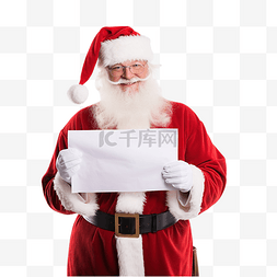 预约配图图片_圣诞老人拿着名字的纸计划送礼物