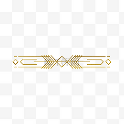 创意复古分割线图片_金色几何传统简约线条装饰分割线