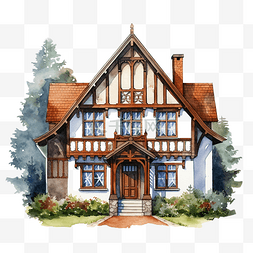 欧式小房屋图片_老城区郊区的传统欧式房屋