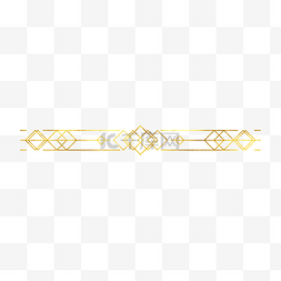金色质感几何分割线装饰线