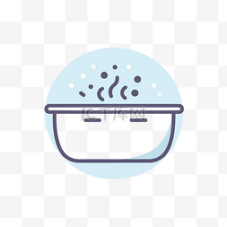 菜肴和烹饪汤线图标矢量图