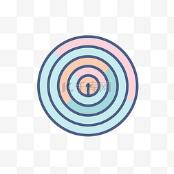 粉红色圆圈的螺旋图 向量