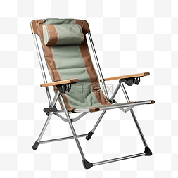 棕色的椅子图片_用于露营或野餐的折叠椅隔离 3D 