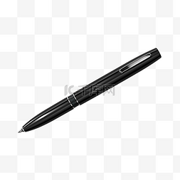 荧光笔笔记图片_孤立的黑色钢笔