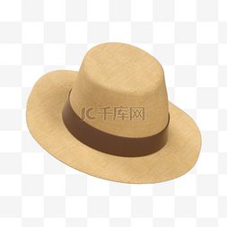 质感帽子图片_旅行物品3d渲染帽子