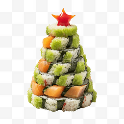食用鱼图片_圣诞节概念的寿司