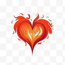 k纹身图片_心与火的象征