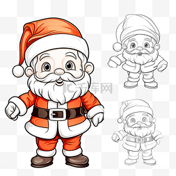 儿童游戏人物图片_使用圣诞服装与可爱的圣诞老人一