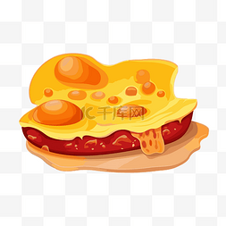 胆固醇剪贴画卡通形象的奶酪和鸡