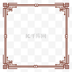 边框红色吉祥新年花纹