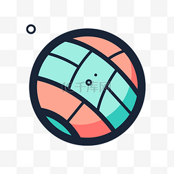 排球矢量图片_色彩设计的排球矢量图