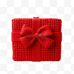 红色的珠珠图片_针织毛衣上有蝴蝶结的礼盒