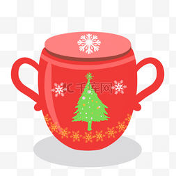 圣诞节图片_红色杯子喝水杯