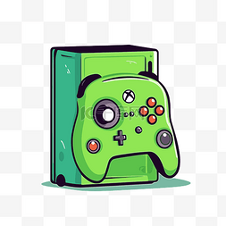 Xbox 视频游戏控制器正在浅绿色背