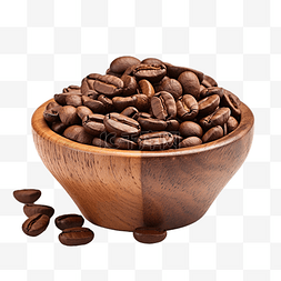木杯中的烘焙咖啡豆