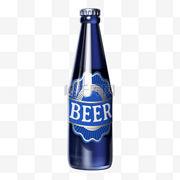 产品包装图片_啤酒瓶3d渲染