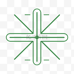 绿色极简背景图片_该图标有四行并具有绿色轮廓 向