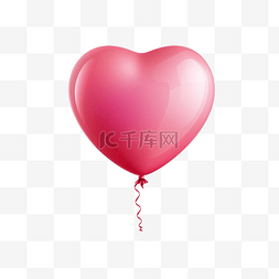 红色气球图片_粉色心形和红色气球 PNG