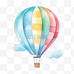 气球水彩卡通