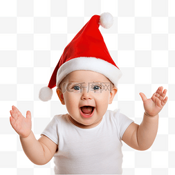 圣诞装着图片_圣诞树墙上戴着圣诞老人帽子的有