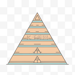 埃及金字塔，有 5 层建筑矢量 illus