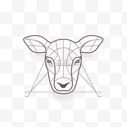几何画线图片_带有几何线条画的勒芒牛头设计 