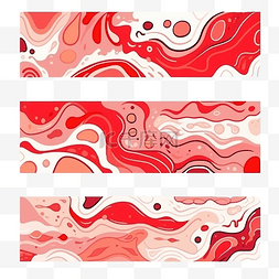 网页小图片_横幅网页模板红色流体或液体形状